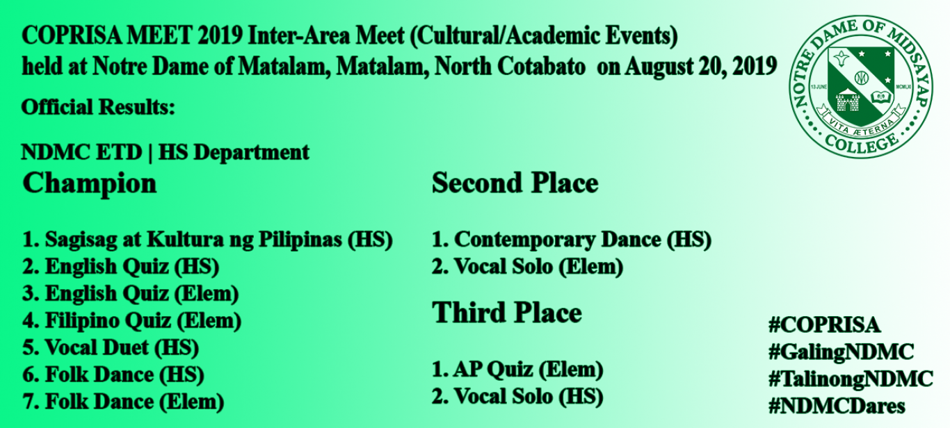 Notre Dame of Midsayap College NDMC Making A Positive Difference