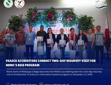 PAASCU Accreditors Conduct Two-Day Resurvey Visit for NDMC's BSIS Program