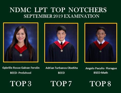 College of Education Preduces 3 LPT Topnotchers College of Education Preduces 3 LPT Topnotchers