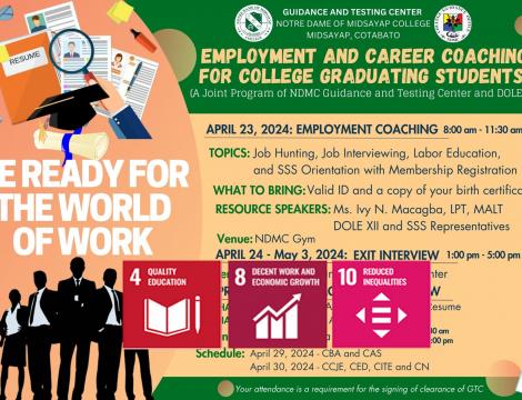 Employment and Career Coaching for College Graduating Students